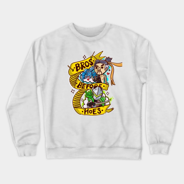 Bros B4 Hoes Crewneck Sweatshirt by DeePeeArts